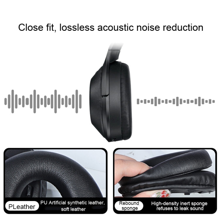 2pcs PU Leather Earpads For Sony WH-1000XM4, Color: Black+Buckle by bashfashion