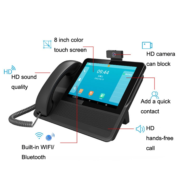 S09 8 Inch HD Audio And Video Conference 6 SIP Line PSP Line PSTN/VOIP IP Business Office Phone by bashfashion