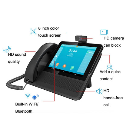 S09 8 Inch HD Audio And Video Conference 6 SIP Line PSP Line PSTN/VOIP IP Business Office Phone by bashfashion