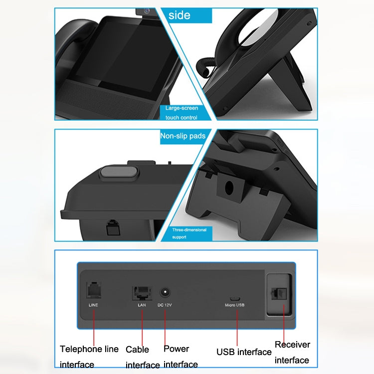 S09 8 Inch HD Audio And Video Conference 6 SIP Line PSP Line PSTN/VOIP IP Business Office Phone by bashfashion