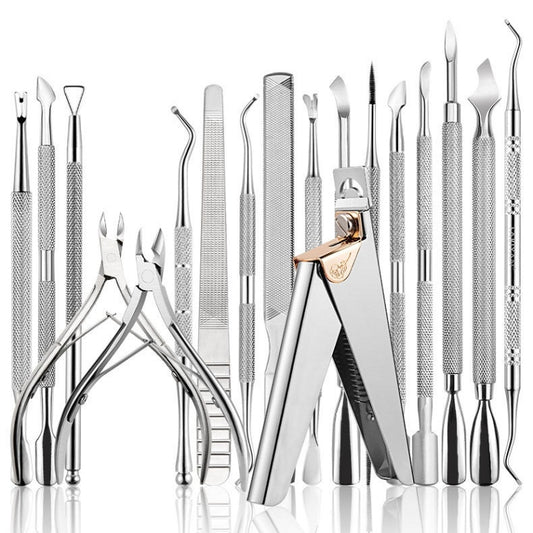 Stainless Steel Double Head Dead Skin Scissors Set, Specification: Set D by bashfashion