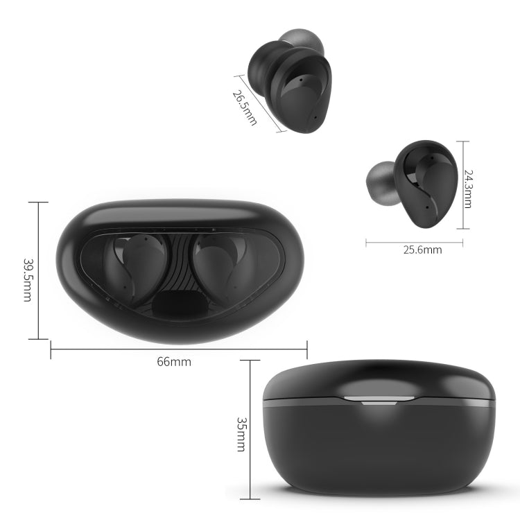Mini Wireless With Charged Power Display ENC Bluetooth Headset(Black) by bashfashion