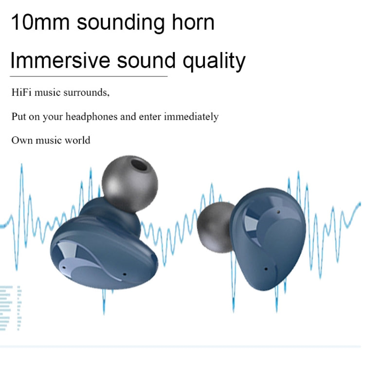 Mini Wireless With Charged Power Display ENC Bluetooth Headset(Black) by bashfashion