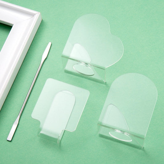 Acrylic Makeups Manicure Transparent Palette With Color Stick, Specification: Half-ring Plate+Stick by bashfashion