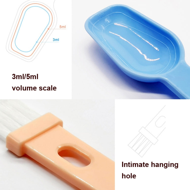 20 PCS Coffee Bean Grinder Spoon Grinder Cleaning Brush With Scale(Black Handle White Hair) by bashfashion