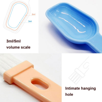 20 PCS Coffee Bean Grinder Spoon Grinder Cleaning Brush With Scale(White Handle Black Hair) by bashfashion