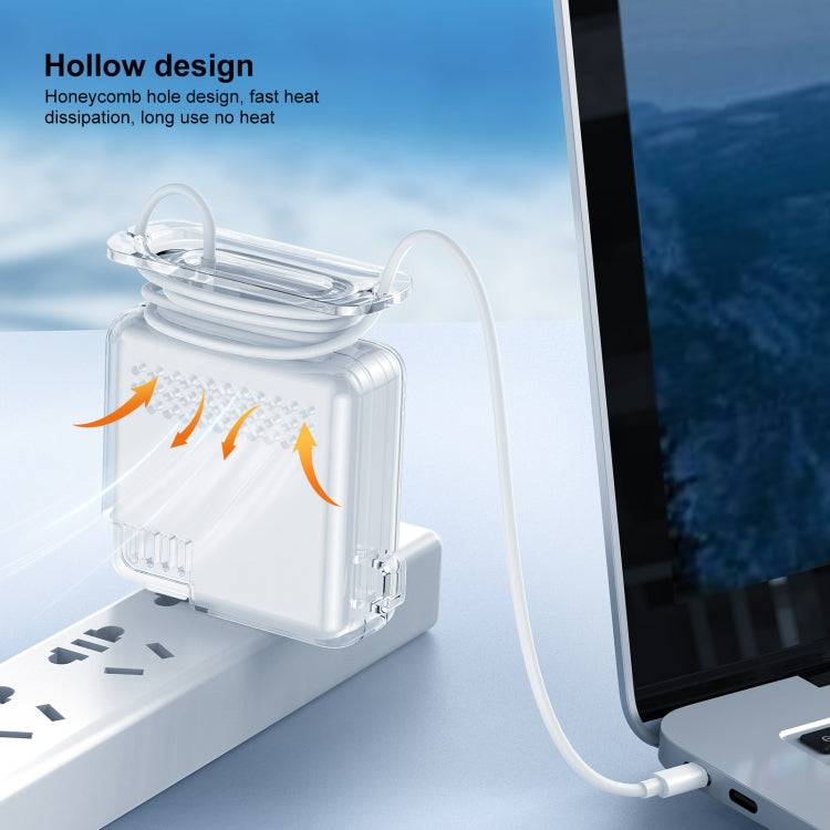 OATSBASF Transparent Silicone Power Protective Case For IPhone MacBook Pro Air 20W by OATSBASF