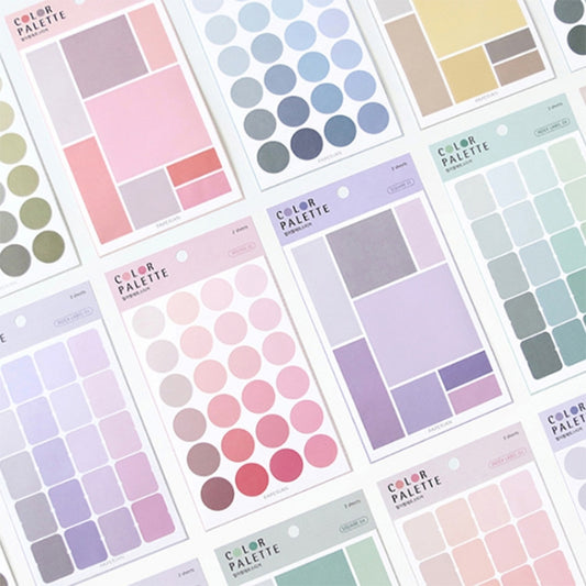 10 Sets Colorful Dot Stickers Gradient Labels Geometric Decorative Stickers Index Stickers(Green) by bashfashion