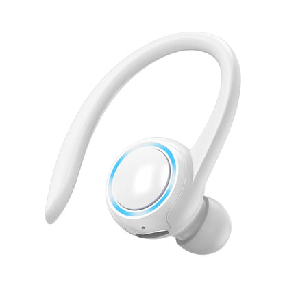 A1S Bluetooth Earphone Hanging Ear Incorporation True Sound Sports Single Ear Headset(White) by bashfashion