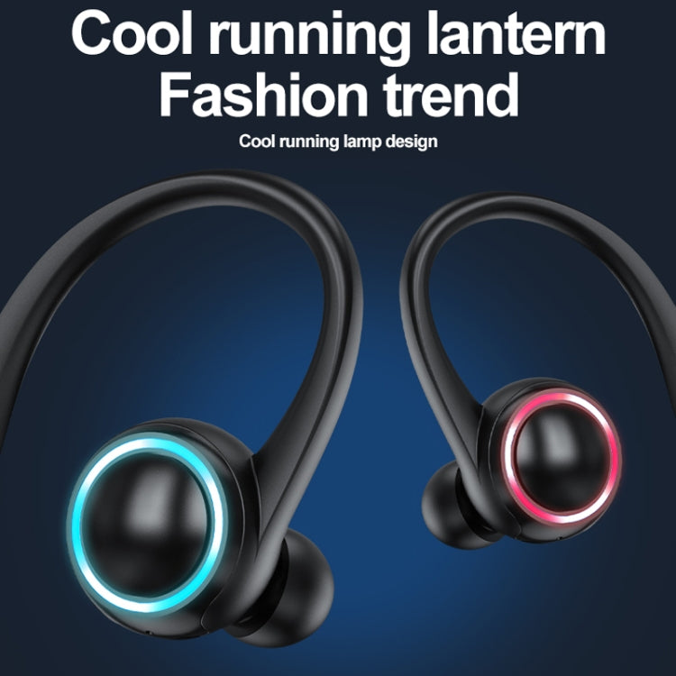 A1S Bluetooth Earphone Hanging Ear Incorporation True Sound Sports Single Ear Headset(Black) by bashfashion