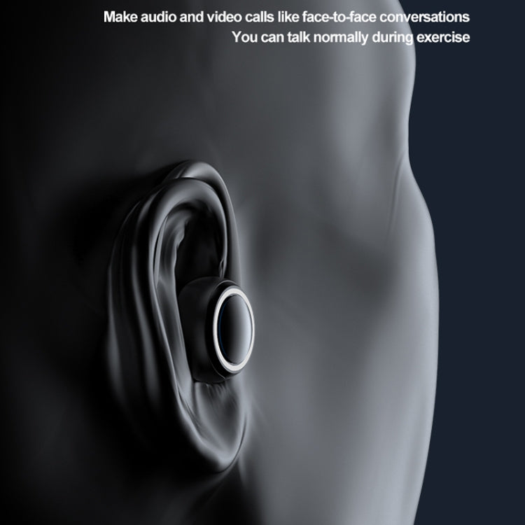 A1S Bluetooth Earphone Hanging Ear Incorporation True Sound Sports Single Ear Headset(Black) by bashfashion