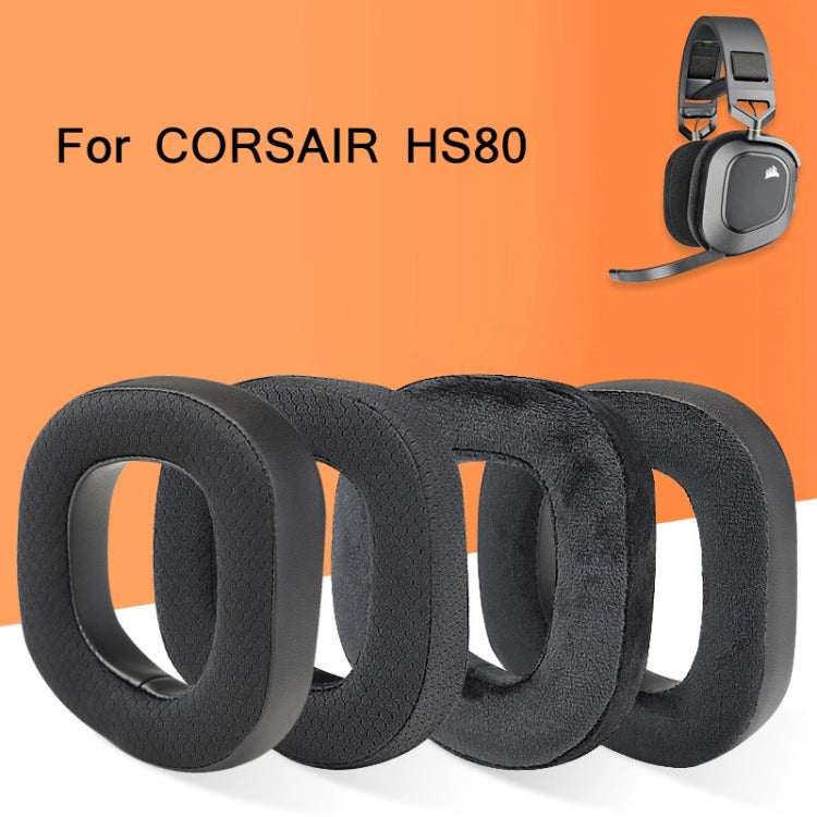 2 PCS RGB Headest Sponge Cover Earmuffs For Corsair HS80(Full Mesh) by bashfashion