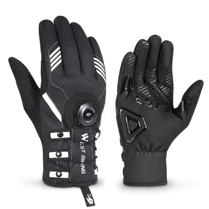 A Pair WEST BIKING Cycling Breathable Self-locking Gloves with Buckle, Size: XL(Anti-light Type) by WEST BIKING