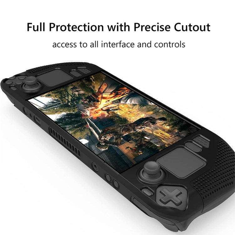 PGTECH Game Console Silicone Case With Anti-Slip Particles for Steam Deck(Black) by bashfashion