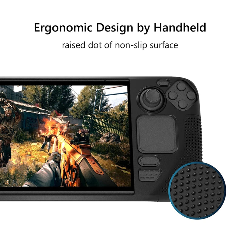 PGTECH Game Console Silicone Case With Anti-Slip Particles for Steam Deck(Black) by bashfashion
