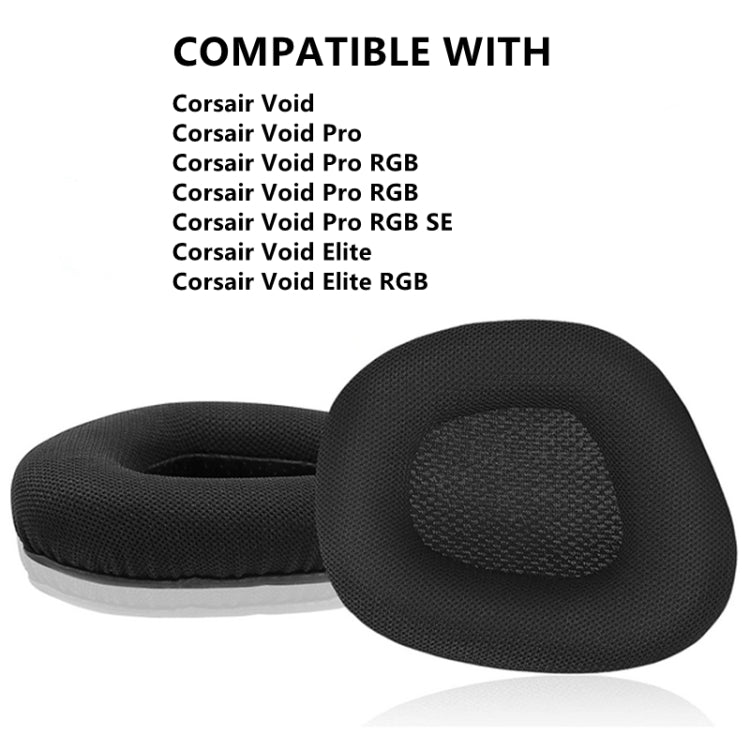 2 PCS Replacement Earpads for Corsair Void Pro Elite,Style: Gray Bottom Grid by bashfashion