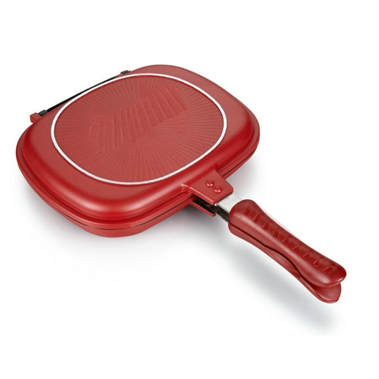 Household Pan Double Side Grill Fry Pan Cookware Double Face Pan(28cm) by bashfashion