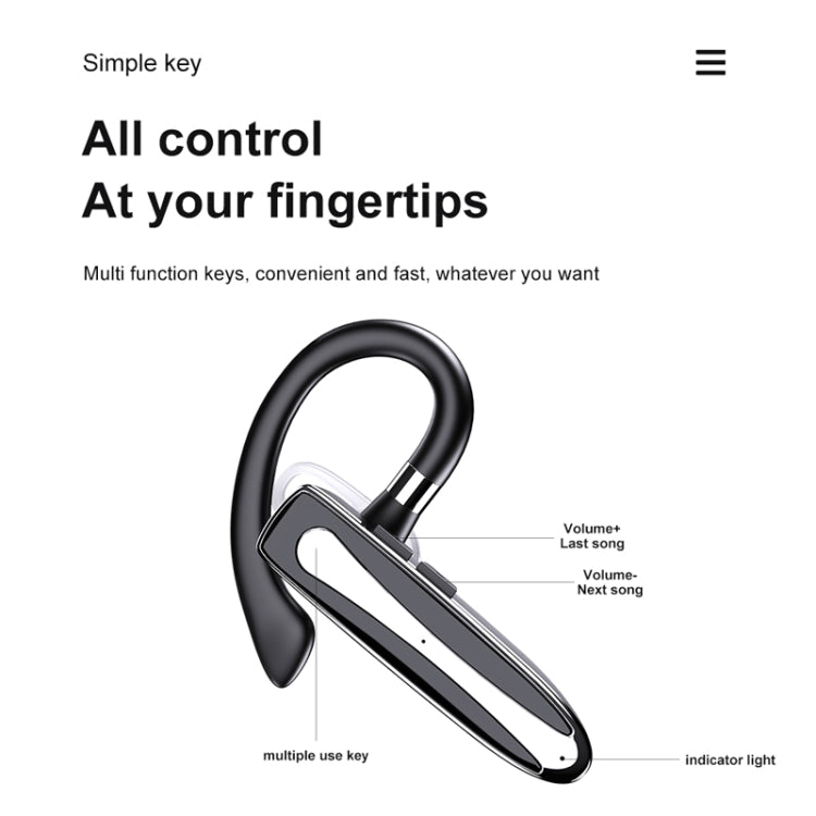 530 Business Model Hanging Ear Stereo Bluetooth Headset(Single Earphone) by bashfashion