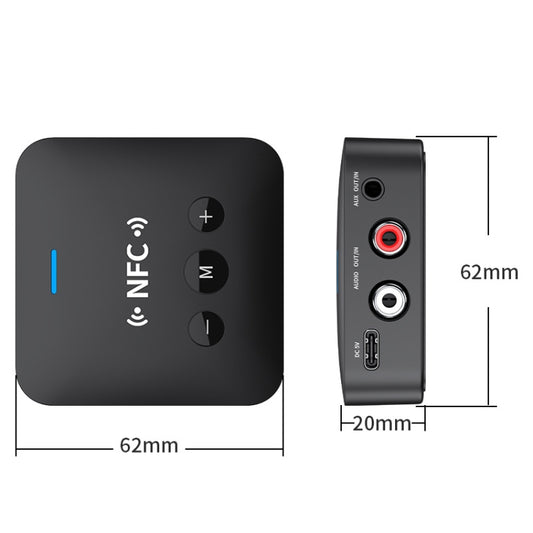 AFK-A10 NFC Bluetooth Receiver Transmitter AUX Car Speaker Receiver by bashfashion