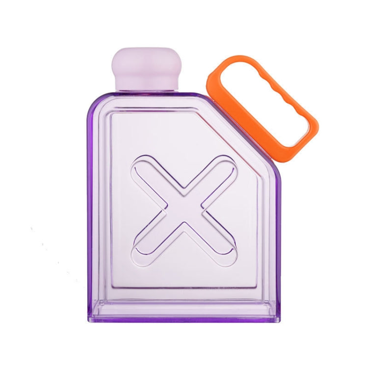 Square Fitness Sports Large Capacity Plastic Water Cup with Handle(Purple) by bashfashion