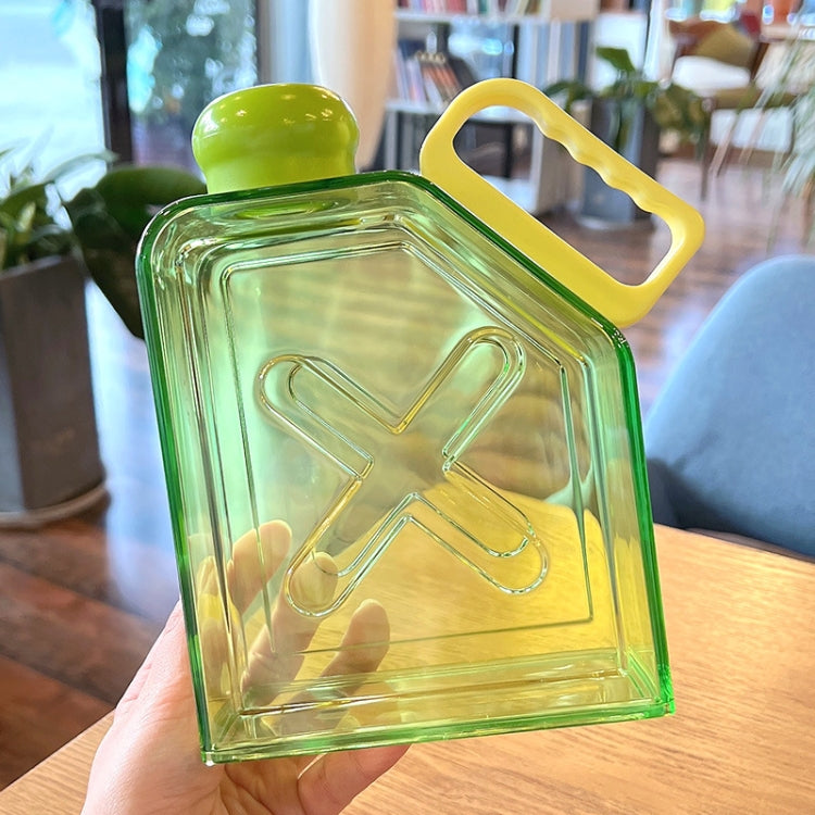 Square Fitness Sports Large Capacity Plastic Water Cup with Handle(Green) by bashfashion