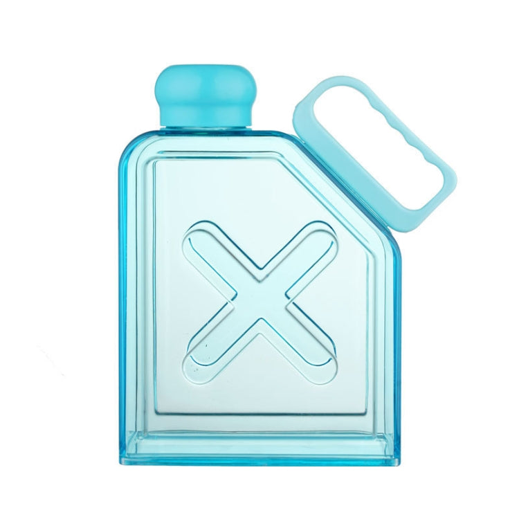 Square Fitness Sports Large Capacity Plastic Water Cup with Handle(Blue) by bashfashion