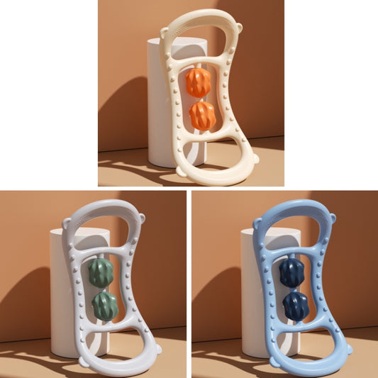 Massage Stretching Yoga Assisted Ring With Raised Point Roller(Beige Orange) by bashfashion