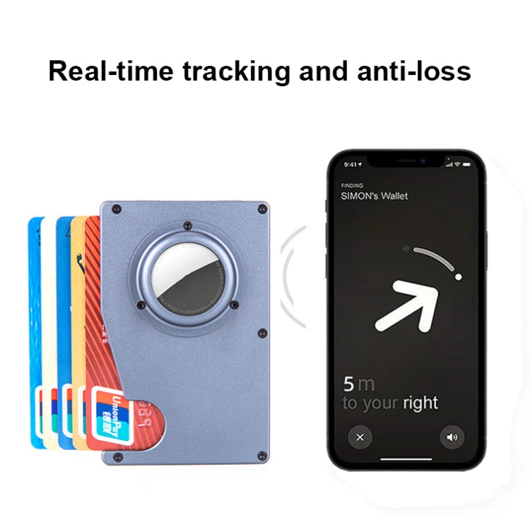 AK-1 RFID Portable Anti-theft Card Holder For AirTag(Grey) by bashfashion