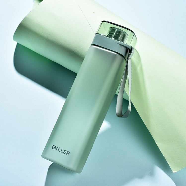 Diller D8646 Square Shape Fitness Leakproof Water Bottle, Capacity: 400ml(Green) by Diller