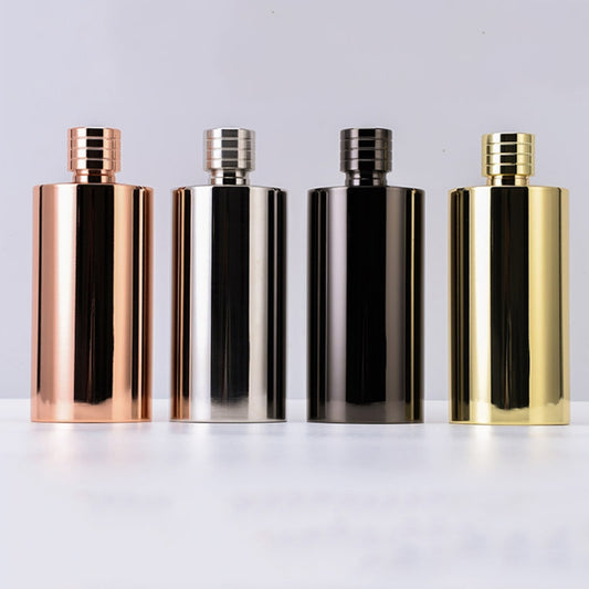 1000ml Outdoor Wine Pot 304 Stainless Steel Cylindrical Hip Flask, Color: Electroplating Gold by bashfashion