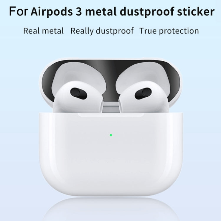 2 PCS Headphone Inner Cover Sticker Dustproof Protective Film For Airpods 3(Green) by bashfashion