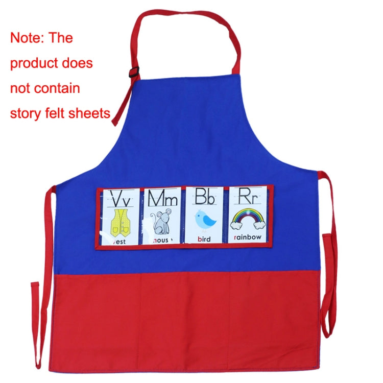 Felt Cloth Picture Book DIY Story Teaching Apron(Dark Blue) by bashfashion