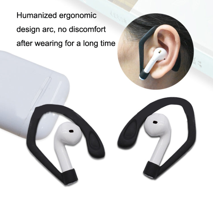 50PCS EG40 For Apple Airpods Pro Sports Wireless Bluetooth Earphone Silicone Non-slip Ear Hook(Black) by bashfashion