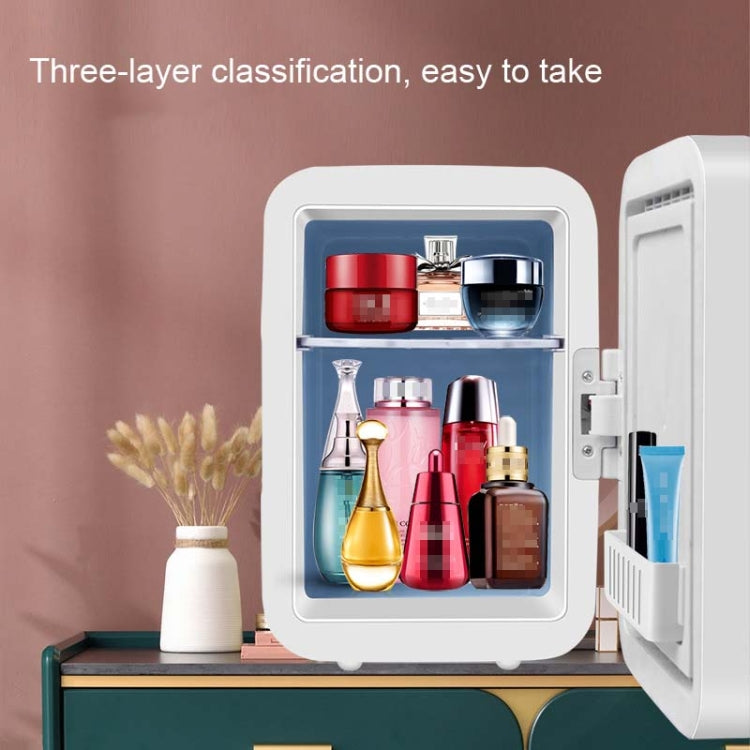 4L 45W Home Car Dual Purpose Refrigerator With Touch Light Makeup Mirror,CN Plug(White) by bashfashion