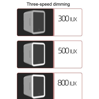 4L 45W Home Car Dual Purpose Refrigerator With Touch Light Makeup Mirror,CN Plug(White) by bashfashion