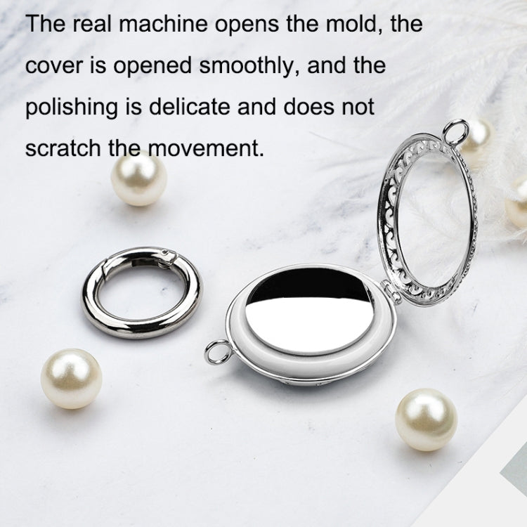 Anti-Lost Plating Keychain Locator Tracker Protective Cover For Airtag(Black Gold) by bashfashion