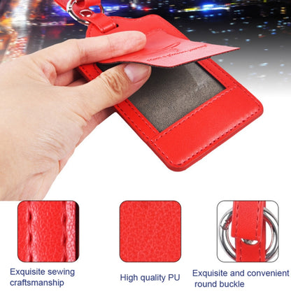 PU Leather Luggage Tag Multifunctional Suitcase Identification Tag(Red) by bashfashion