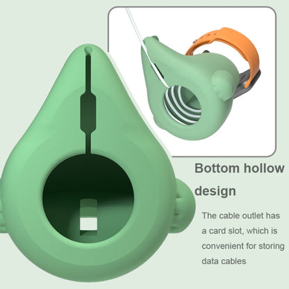 2 PCS H003 Cute Dinosaur Shaped Silicone Charging Stand without Watch For Apple Watch(Black) by bashfashion