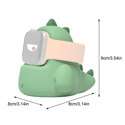 2 PCS H003 Cute Dinosaur Shaped Silicone Charging Stand without Watch For Apple Watch(Black) by bashfashion