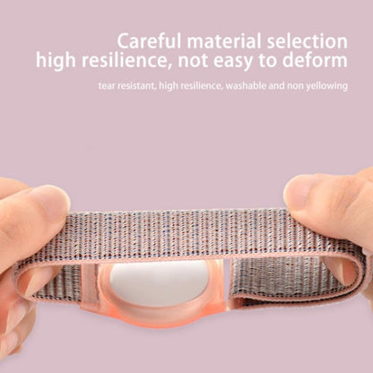 220mm For AirTag Tracker Child Adult Nylon Strap Wristband Protective Case (Bright Yellow) by bashfashion