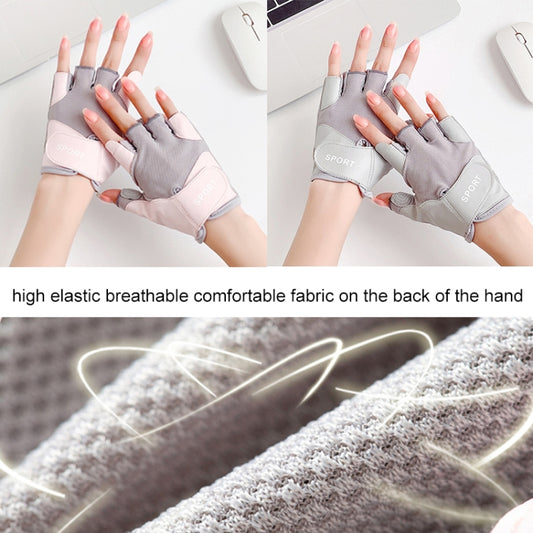 HF008 Outdoor Riding Non-slip Rock Climbing Sports Iron Jump Rope Gloves, Size: M(Monet Pink) by bashfashion