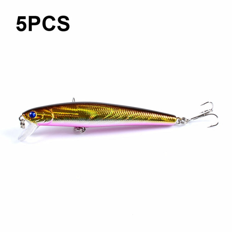 5 PCS M0205 9.6cm/9.8g Minnow Bionic Fake Bait Plastic Floating Hard Bait(6) by bashfashion