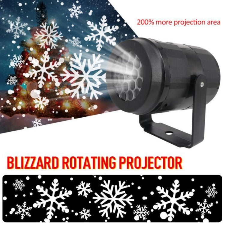 KD-1001 LED Rotatable Christmas Decoration Snowflake Projector Light, Specification: US Plug by bashfashion