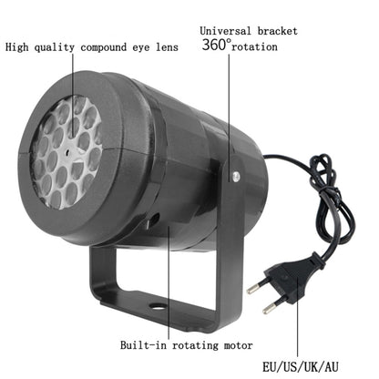 KD-1001 LED Rotatable Christmas Decoration Snowflake Projector Light, Specification: US Plug by bashfashion