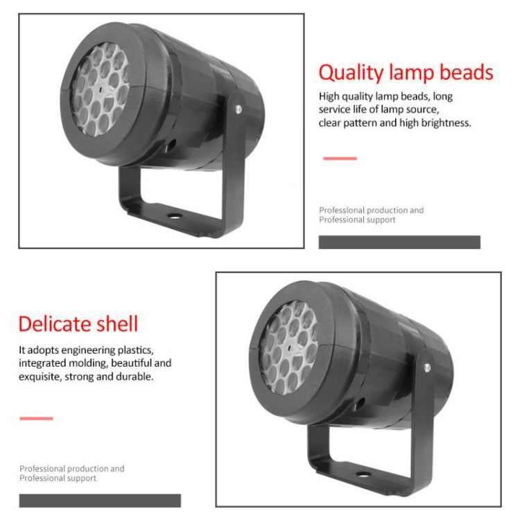 KD-1001 LED Rotatable Christmas Decoration Snowflake Projector Light, Specification: US Plug by bashfashion