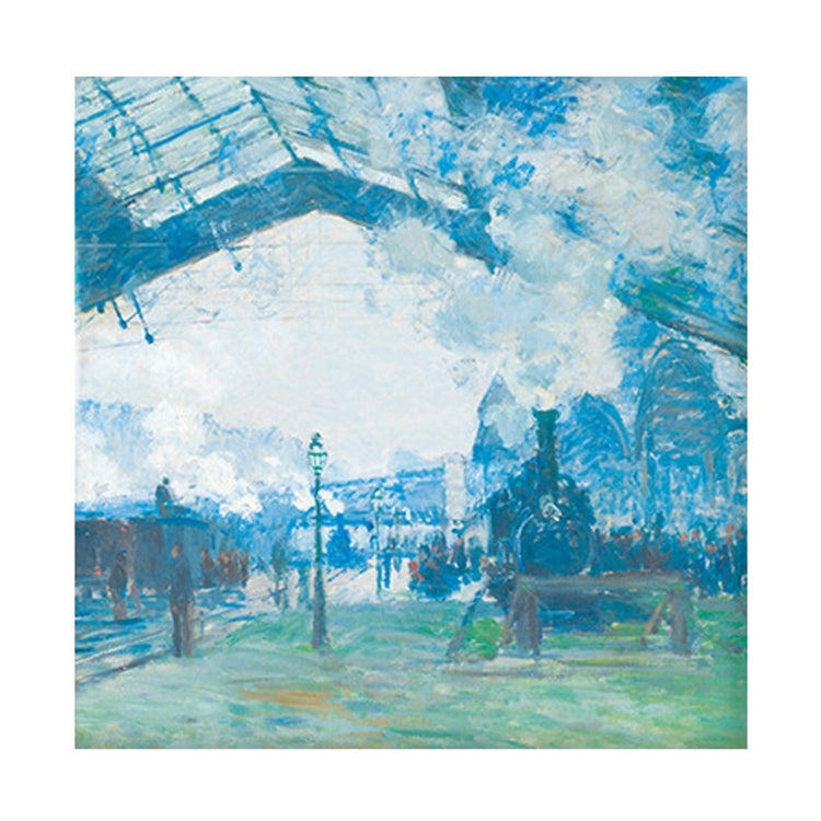 Vintage Painting Series Non-sticky Note Book Handbook Material Paper(Monet San Lazar Railway Station) by bashfashion