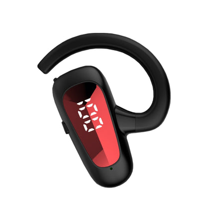 Bone Conduction Concepts Digital Display Stereo Bluetooth Earphones, Style: Single Ear(Red) by bashfashion