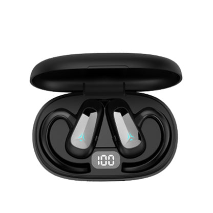 Bone Conduction Concepts Digital Display Stereo Bluetooth Earphones, Style: Dual Ears With Charging Warehouse(Black) by bashfashion