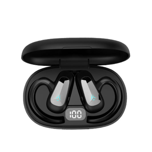 Bone Conduction Concepts Digital Display Stereo Bluetooth Earphones, Style: Dual Ears With Charging Warehouse(Black) by bashfashion