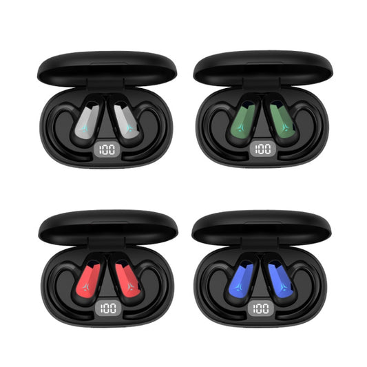 Bone Conduction Concepts Digital Display Stereo Bluetooth Earphones, Style: Dual Ears With Charging Warehouse(Blue) by bashfashion